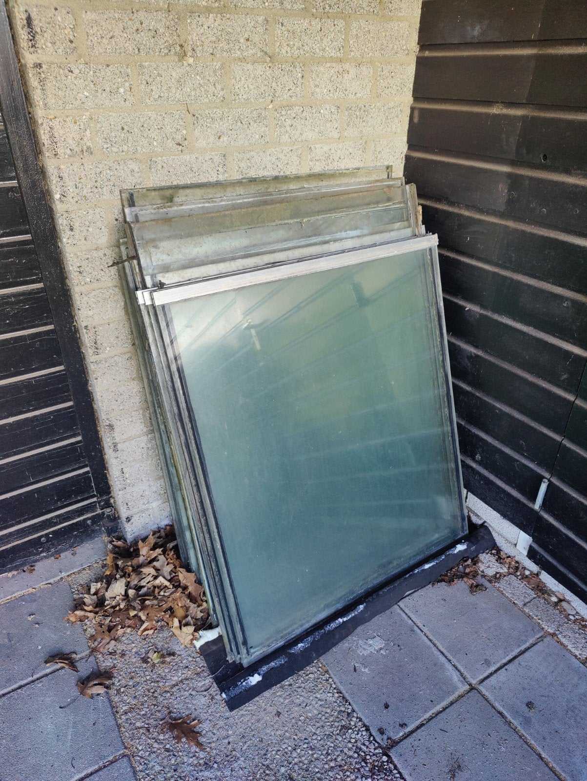 Enkel glas ruiten, Ophalen, Gevelraam of Ruit, Gebruikt, 80 tot 120 cm