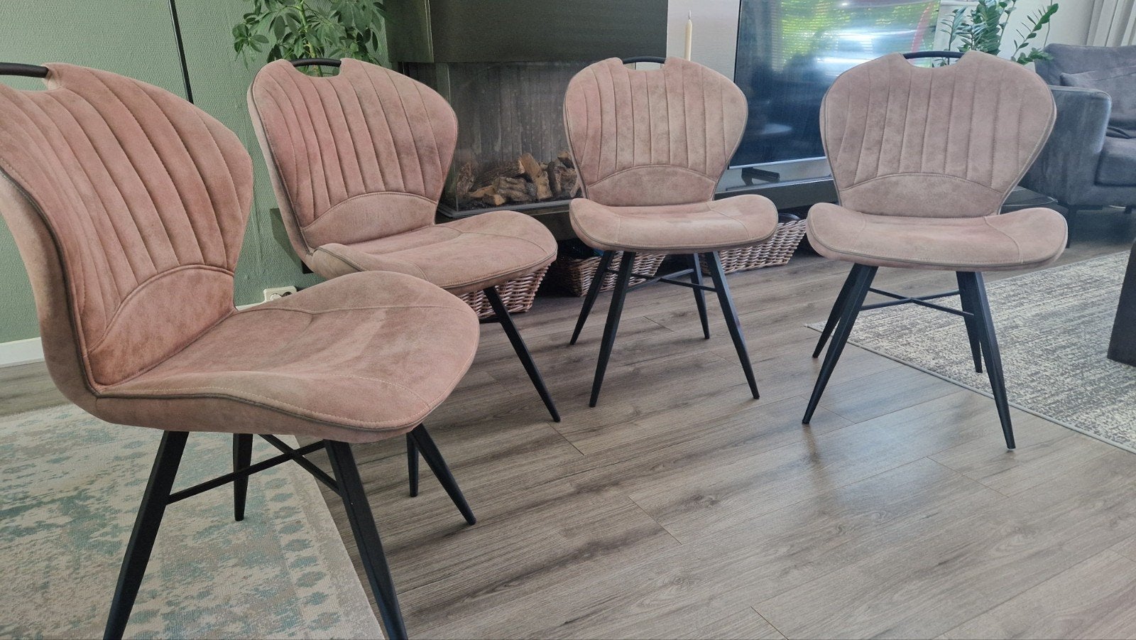 Eetkamerstoelen 4 stuks zgan, Huis en Inrichting, Ophalen, Zo goed als nieuw, Overige kleuren, Vier
