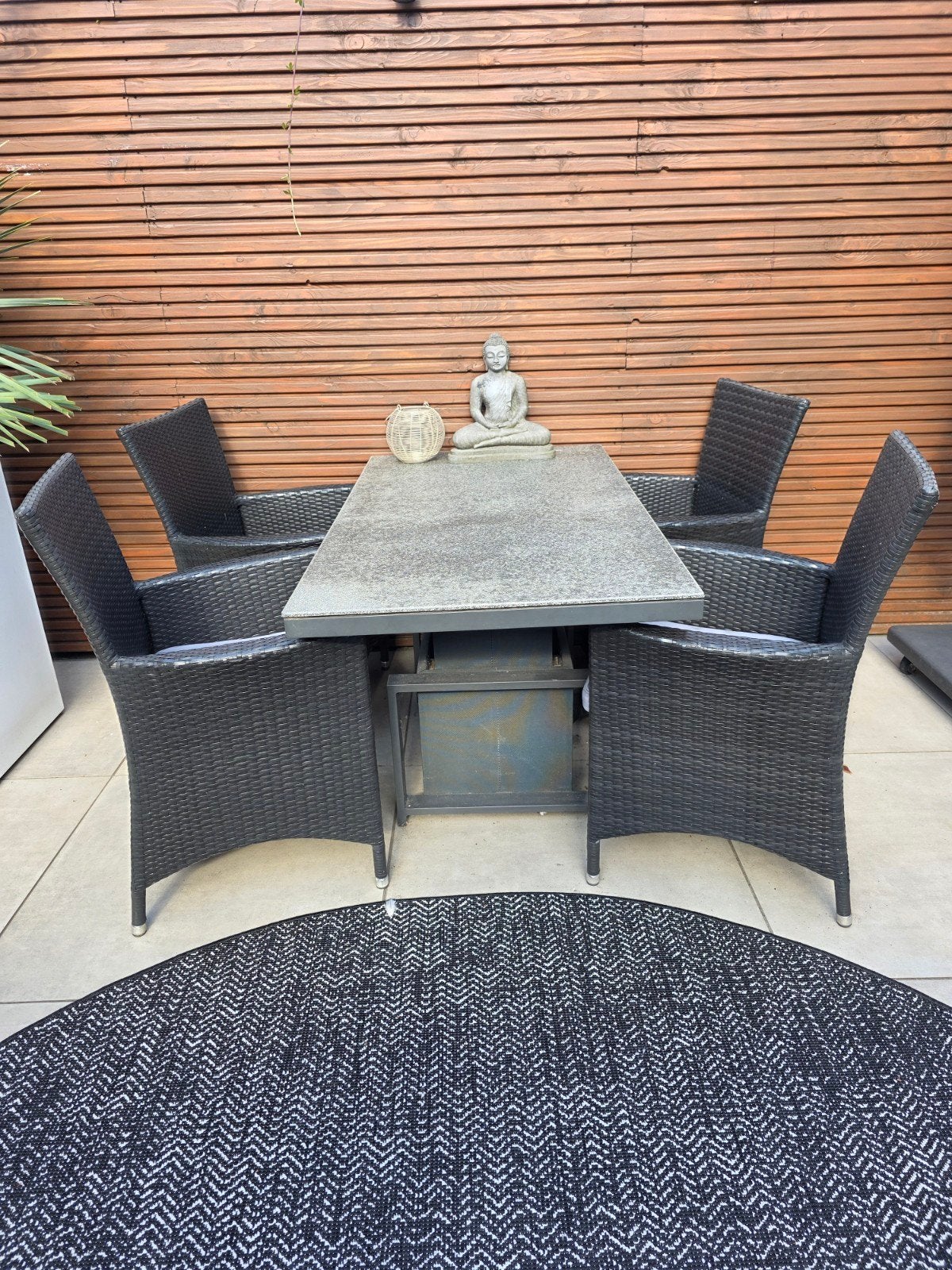 LIFE Outdoor Living Tuinset met 4 stoelen, Tuin en Terras, Ophalen, Gebruikt, Wicker, 4 zitplaatsen