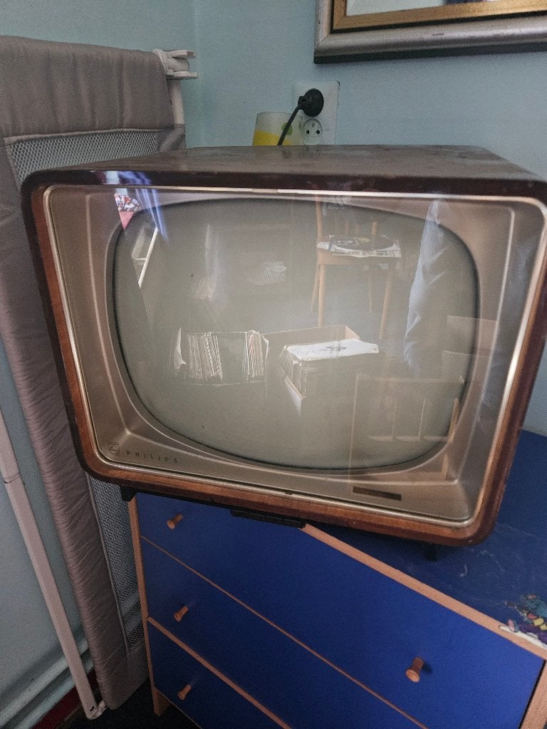 Vintage Philips Televisie - Jaren '50/'60 Decoratie, Ophalen, Gebruikt, Minder dan 40 cm, Philips