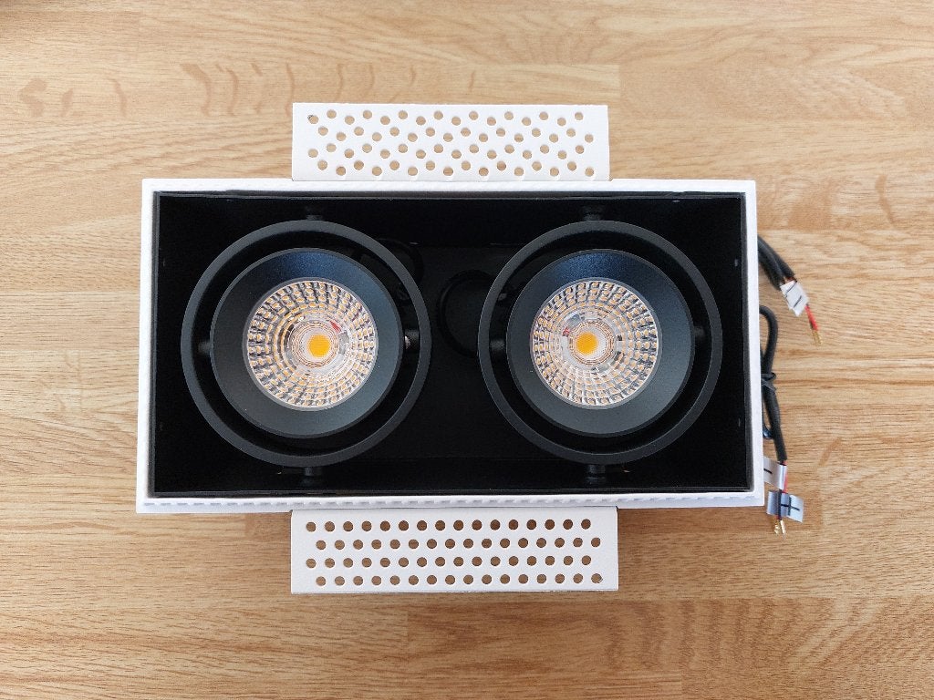 Dubbele LED inbouw spot Downlicht 2700k Zwart (70 stuks), Nieuw, Ophalen of Verzenden, LED, Metaal