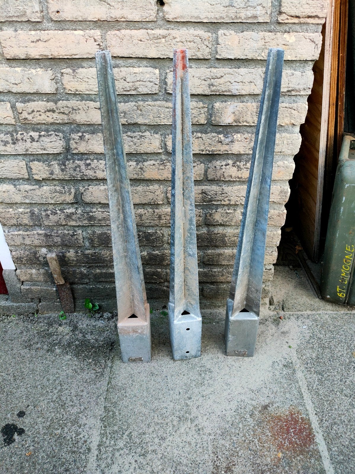 Paalankers 7x7 cm - 3 stuks, Tuin en Terras, Ophalen of Verzenden, Gebruikt, Minder dan 180 cm, Overige typen