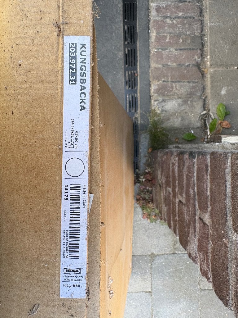 IKEA KUNGSBACKA afwerkpaneel 62  80 cm – gratis, Ophalen, Wit, 50 tot 100 cm, Zo goed als nieuw