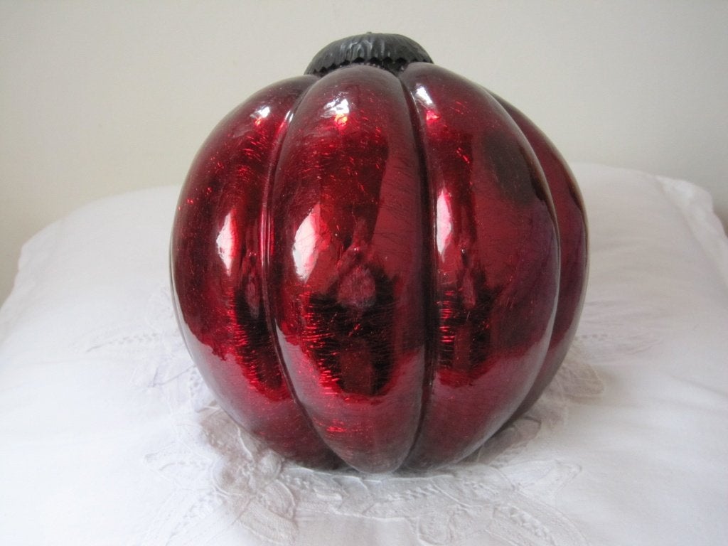 Fraaie grote oude dieprode heksenbal - omtrek 48 cm, Ophalen of Verzenden