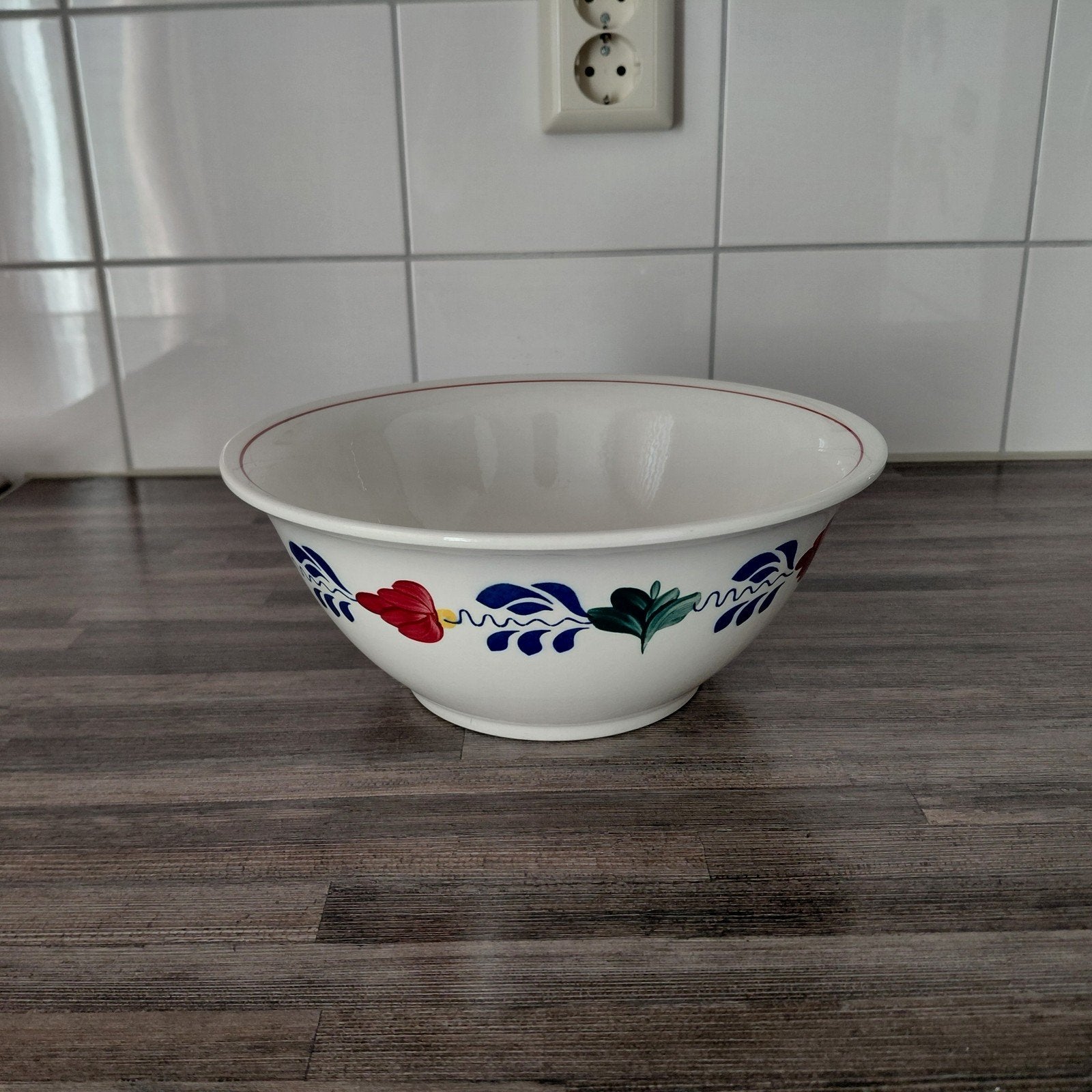 Boerenbont schaal doorsnee 24,5 cm, Ophalen, Zo goed als nieuw, Aardewerk, Schaal of Schalen