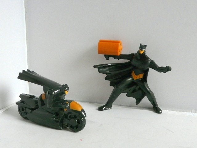 McDonalds 2014 # Batman (2x) e.a. - foto's, Ophalen of Verzenden, Superheld, Zo goed als nieuw, Beeldje of Figuurtje