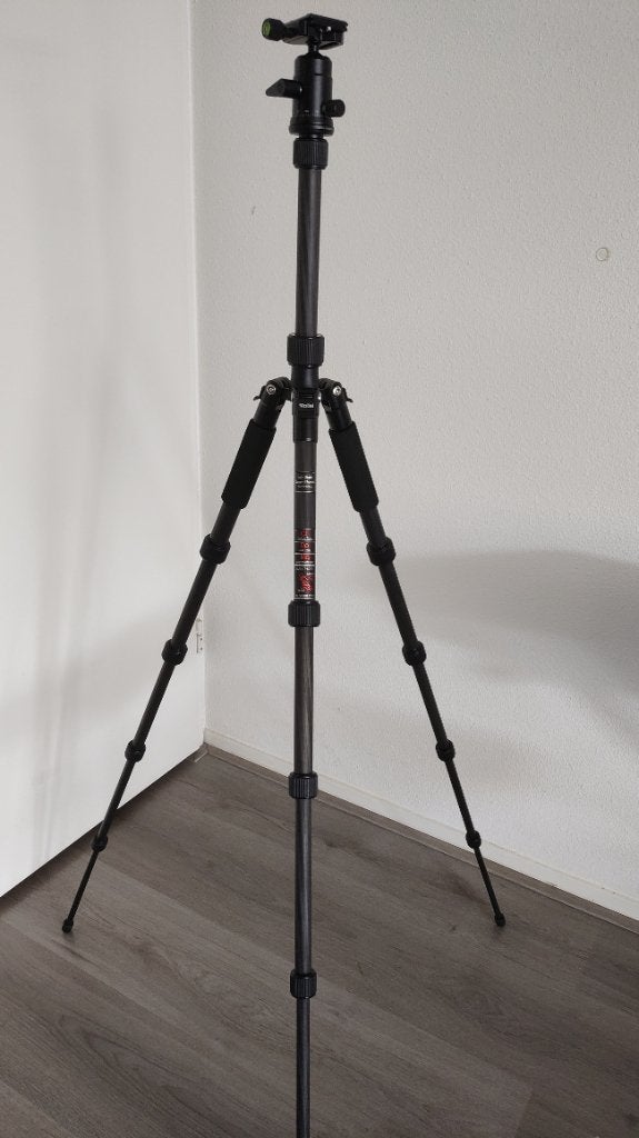 Rollei Compact Traveler No. 1 Carbon statief, Zo goed als nieuw, Minder dan 150 cm, Met balhoofd, Ophalen of Verzenden