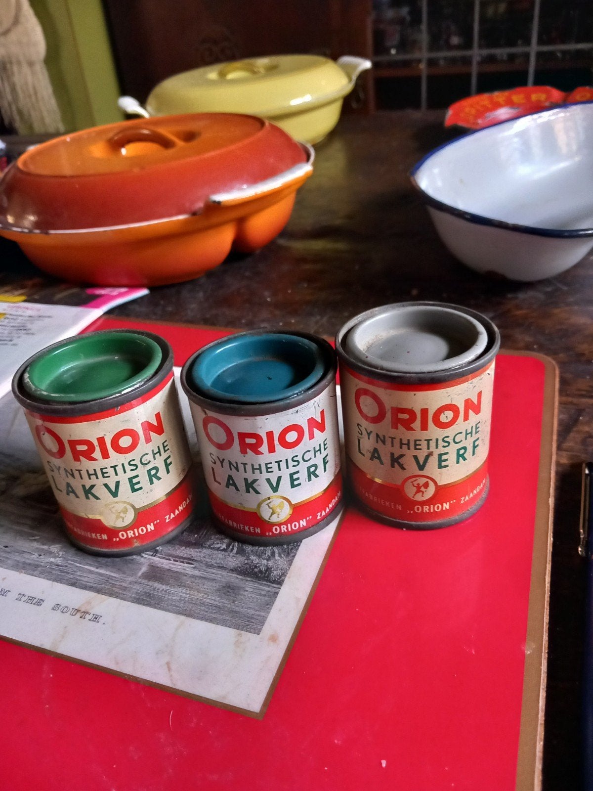 3verf potjes origineel  Orion Zaandam nog nieuw, Ophalen of Verzenden, Nieuw, Gebruiksvoorwerp