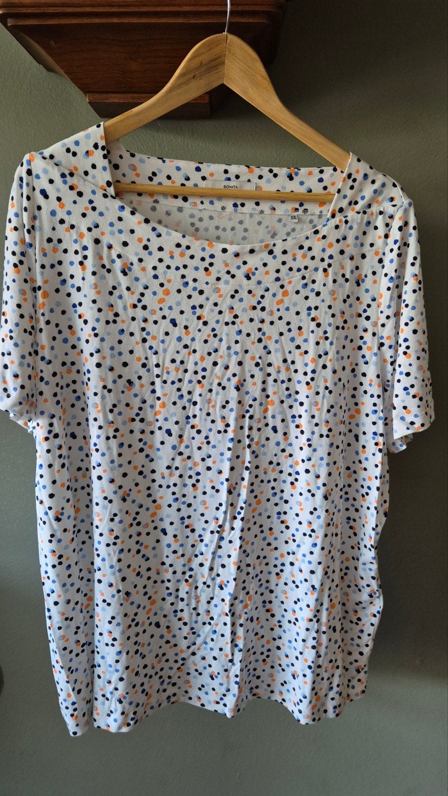 Bonita zgan tuniek mt XXL kleurrijk polkadot stretch, Kleding | Dames, Overige kleuren, Maat 46/48 (XL) of groter, Bonita, Ophalen of Verzenden
