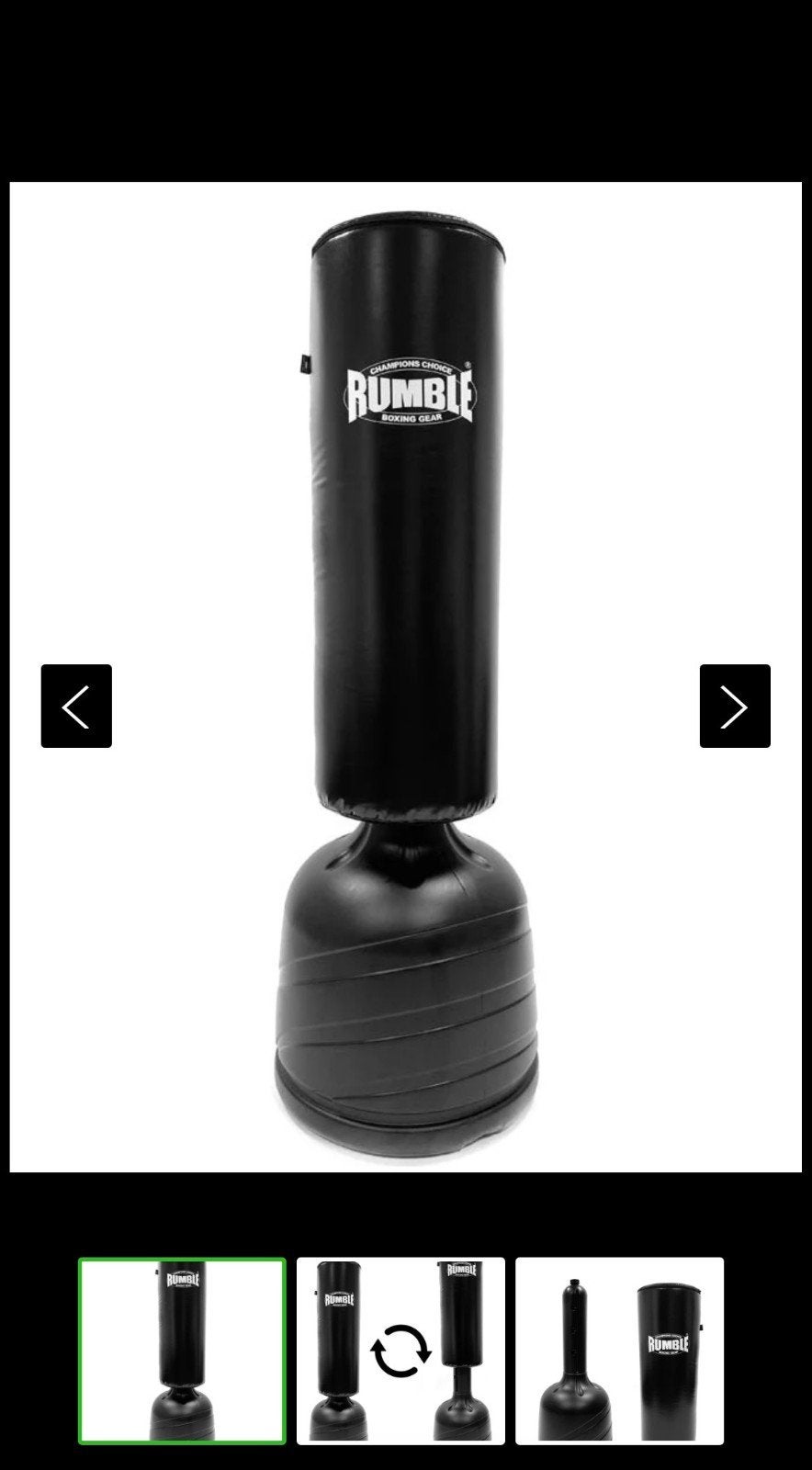 3 zo goed als nieuwe Rumble staande bokspalen met grint, Ophalen