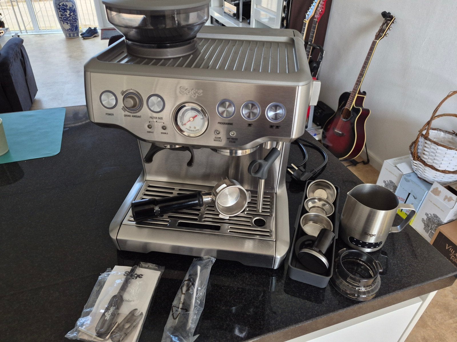 Sage Barista Express Espressomachine met bonen, Ophalen, Gebruikt, Espresso apparaat, Koffiebonen