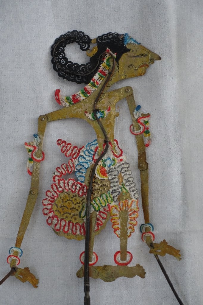 Veelkleurige Wajangpop, 43 cm, Handgemaakt, Ophalen of Verzenden, Indonesië