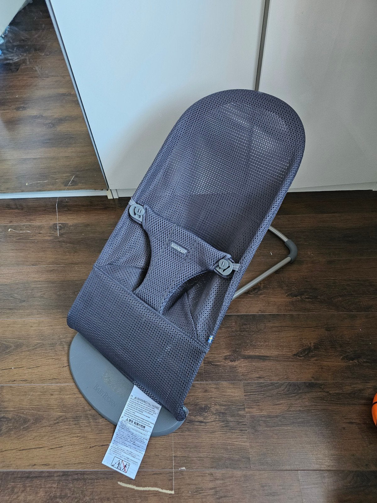 BabyBjörn Wipstoel Bliss Mesh Antraciet - Zo goed als nieuw, Overige merken, Verstelbaar, Wipstoel, Ophalen of Verzenden
