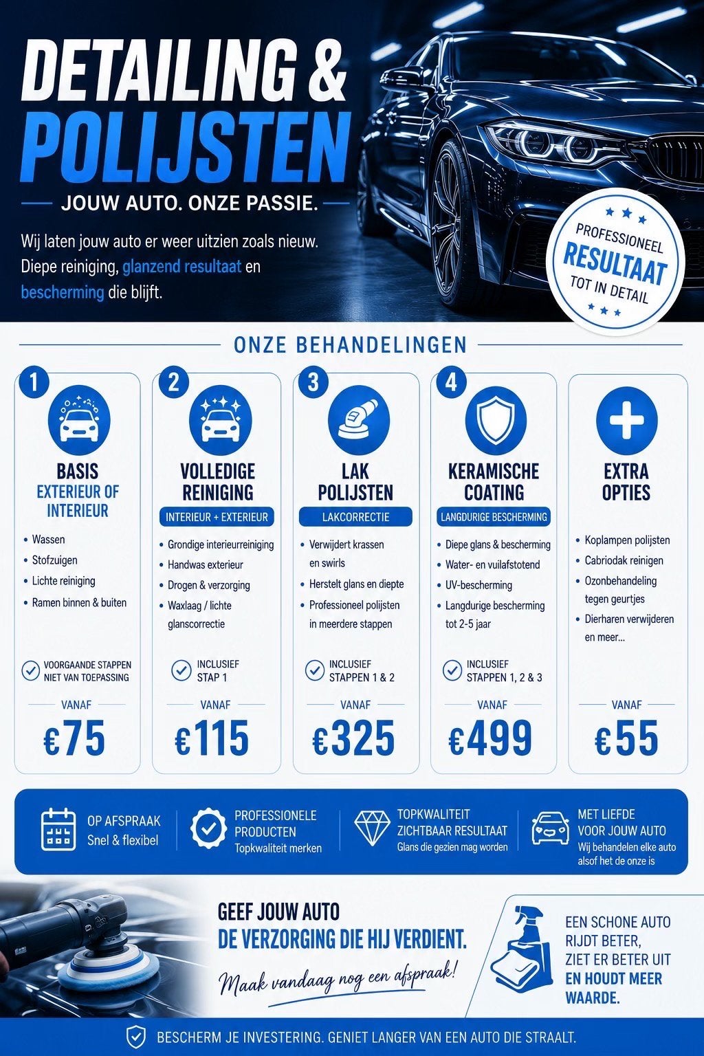 Auto detailing, Ophalen