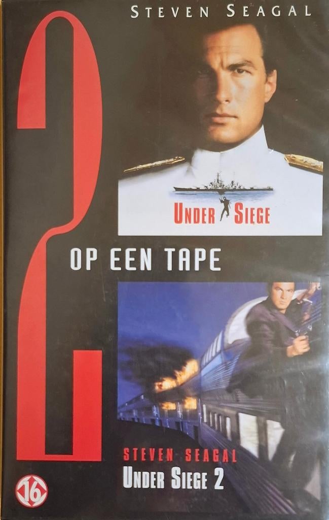 Under Siege 1 & 2 - VHS - 2 Op Een Tape - Warner Bros #14531, Vanaf 16 jaar, Ophalen of Verzenden, Gebruikt, Actie en Avontuur