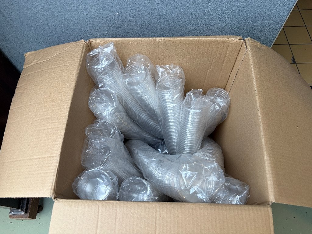 1000 RPET bekers 23 cl unbranded, Verzamelen, Glas en Borrelglaasjes, Ophalen, Zo goed als nieuw, Overige typen