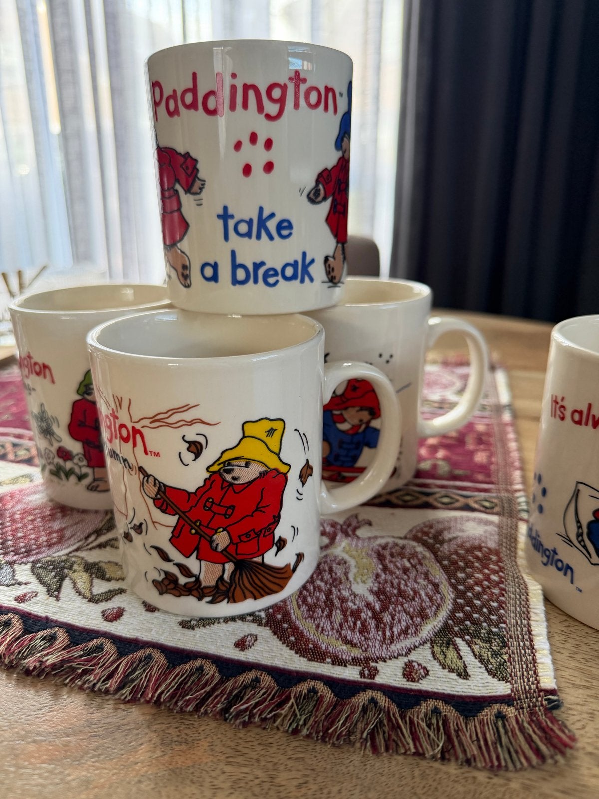 5 Paddington bekers - Vintage en uniek!, Vintage, Gebruikt, Meerkleurig, Ophalen of Verzenden