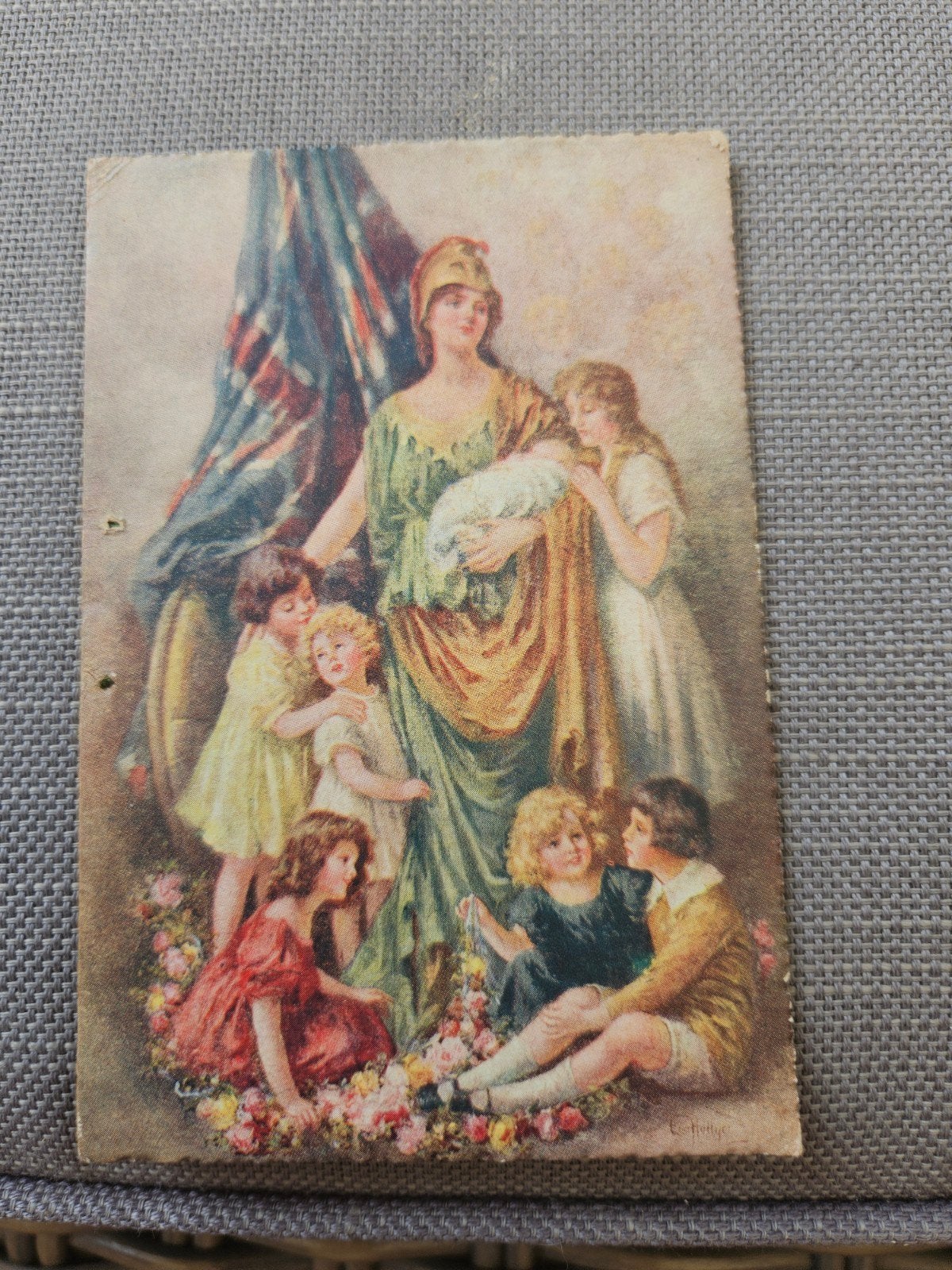 antieke kerstkaart, Verzamelen, Ansichtkaarten | Themakaarten, Ophalen of Verzenden, Voor 1920, Feest(dag)