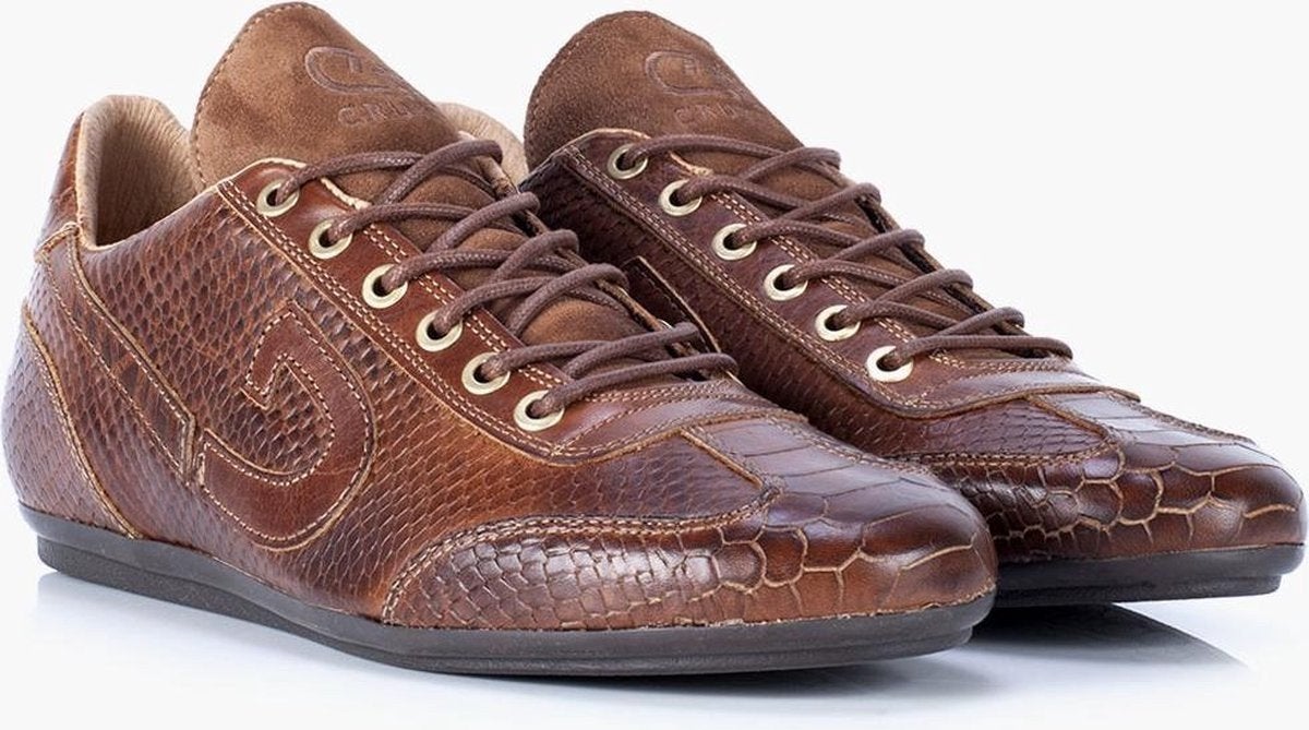 Cruyff Vanenburg Oker Limited Edition Anaconda Leer Sneakers, Cruyff, Bruin, Nieuw, Ophalen of Verzenden
