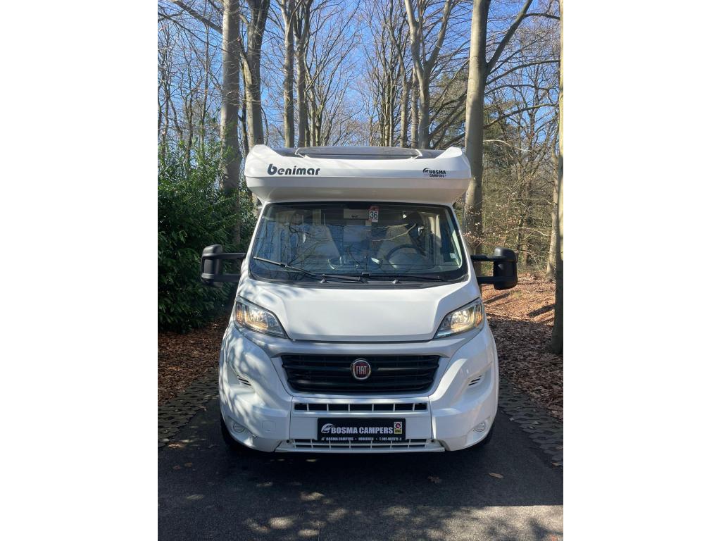 Benimar Mileo 263 Enkele Bedden 18000 km Uniek Hefbed 2017, Caravans en Kamperen, Campers, Ringverwarming, Fiat, Airbags, Bedrijf