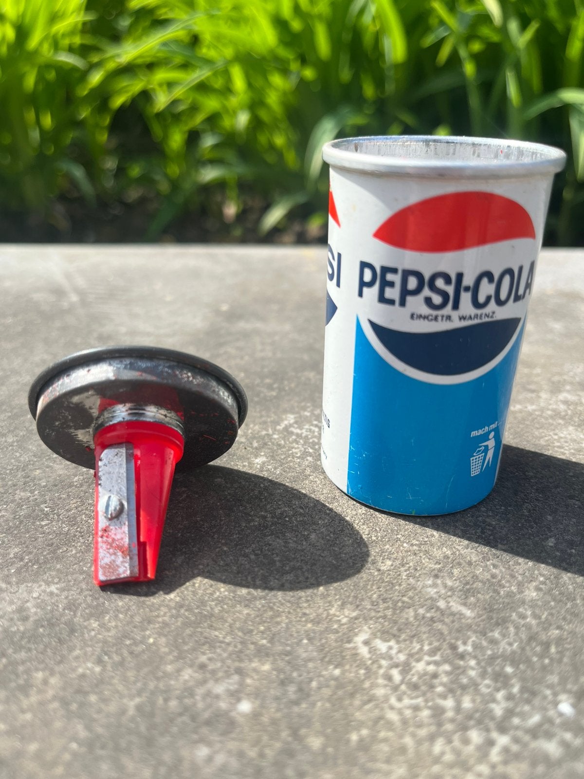 Vintage Pepsi-Cola puntenslijper in de vorm van een blikje, Verzamelen, Gebruiksvoorwerp, ?, Zo goed als nieuw, ?