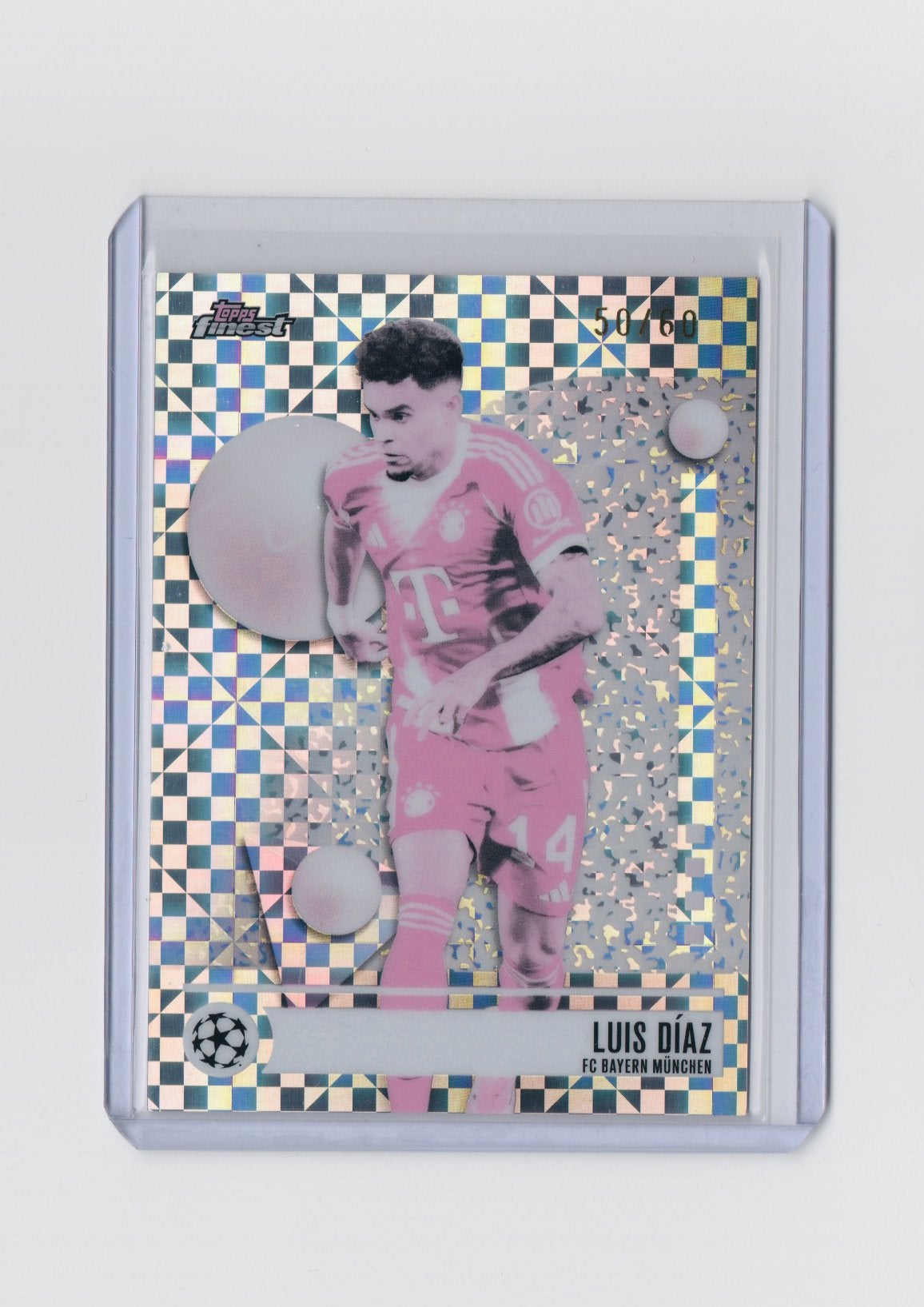 Luis Diaz gold checker refractor /60 | topps finest, Ophalen of Verzenden, Zo goed als nieuw, Plaatje
