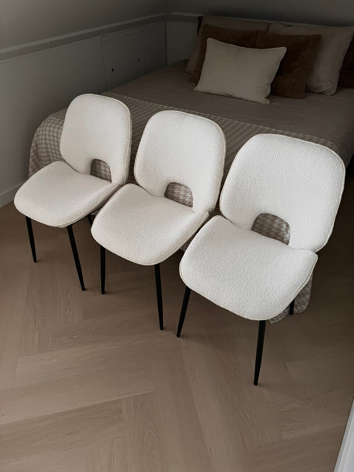 Riviera Maison eetkamerstoelen crème nieuw, Huis en Inrichting, Ophalen, Drie, Wit, Nieuw