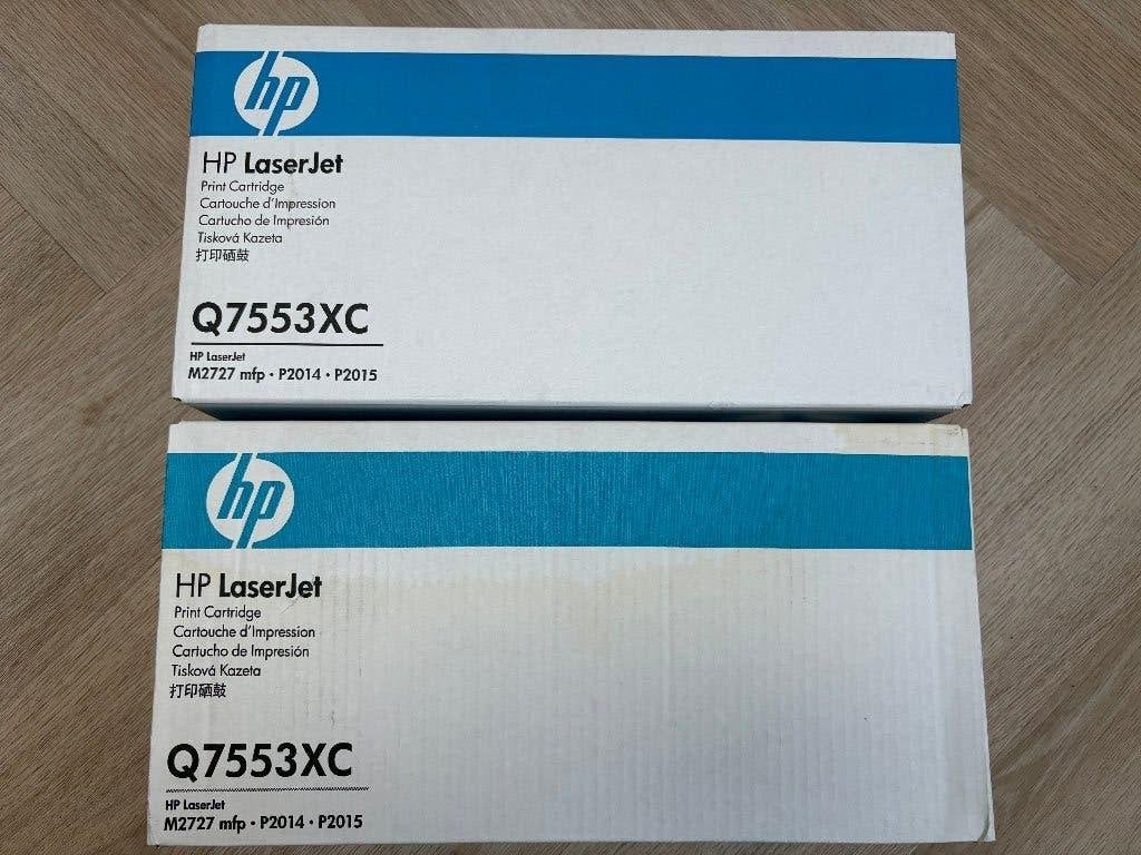 2 x orig toners HP Q7553XC (HP 53X) HP M2727mfp/P2014/P2015, Ophalen of Verzenden, Nieuw, Toner, HP (ORIGINEEL)