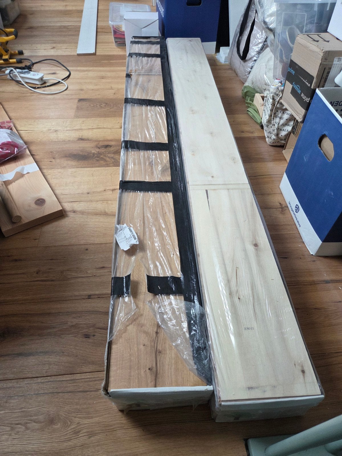 Eiken lamelparket, naturel geolied, ca 8 m2, Doe-het-zelf en Verbouw, Nieuw, 5 tot 10 m², 10 tot 30 cm, Hout