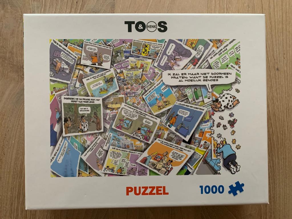 Puzzel Toos & Henk / dagelijkse cartoons krant/mist 1 stukje, Ophalen of Verzenden, 500 t/m 1500 stukjes, Zo goed als nieuw
