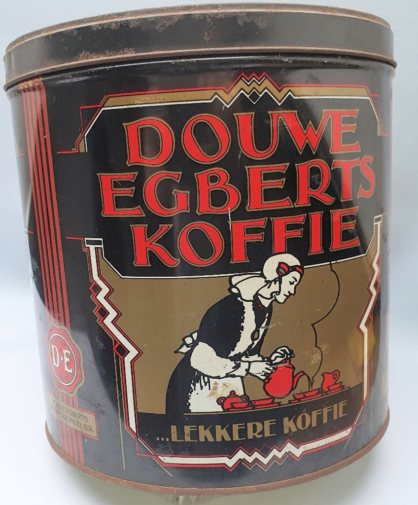 Oude Douwe Egberts koffieblik 60/70er jaren, Verzenden, Gebruikt, Koffie, Douwe Egberts