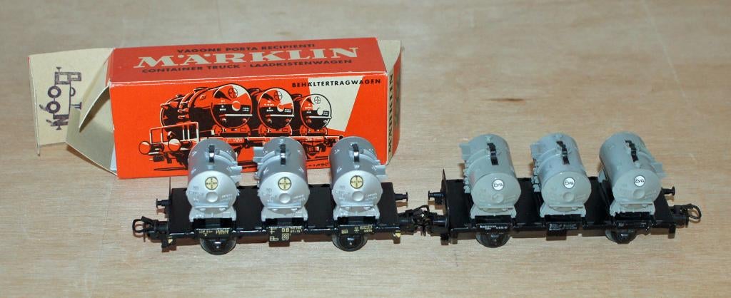 Marklin Container wagens 4520 2 stuks, 1x in OVP, Hobby en Vrije tijd, Modeltreinen | H0, Wisselstroom, Wagon, Ophalen of Verzenden