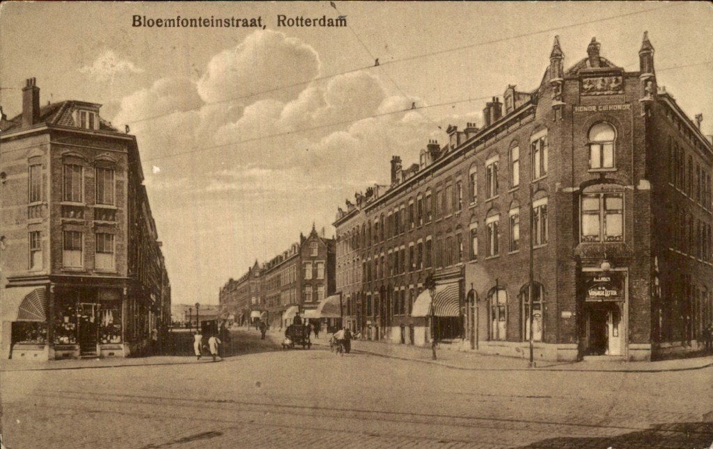 Rotterdam - Bloemfonteinstraat - Straatgezicht, Ophalen of Verzenden, 1920 tot 1940, Gelopen, Zuid-Holland