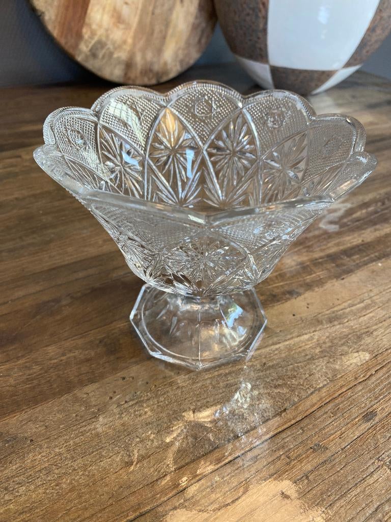 Brocante bonbon/trifle schaal - glas, Ophalen of Verzenden