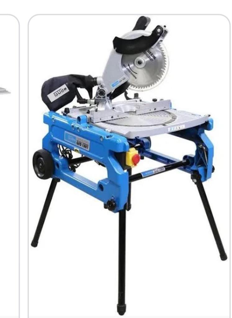 Flipover Güde zaagmachine met Extra Zaagbladen, Ophalen, Gebruikt, Güde, Afkortzaag