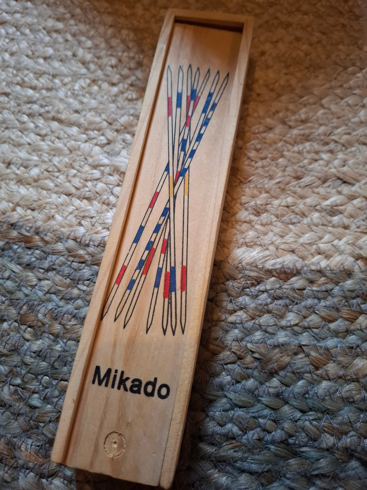 Mikado spel in houten doosje - Klassiek gezelschapsspel, Ophalen of Verzenden, Gebruikt, Reisspel