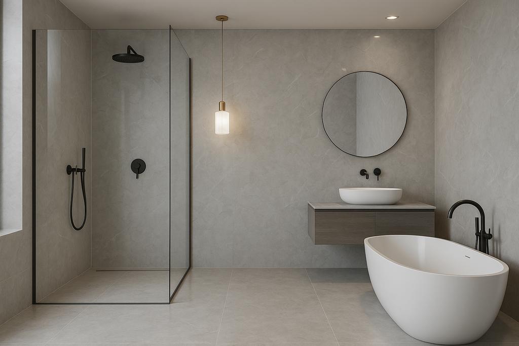 PVC Marmerlook Wandpanelen – Luxe Badkamer Zonder Tegels, Ophalen of Verzenden, Nieuw