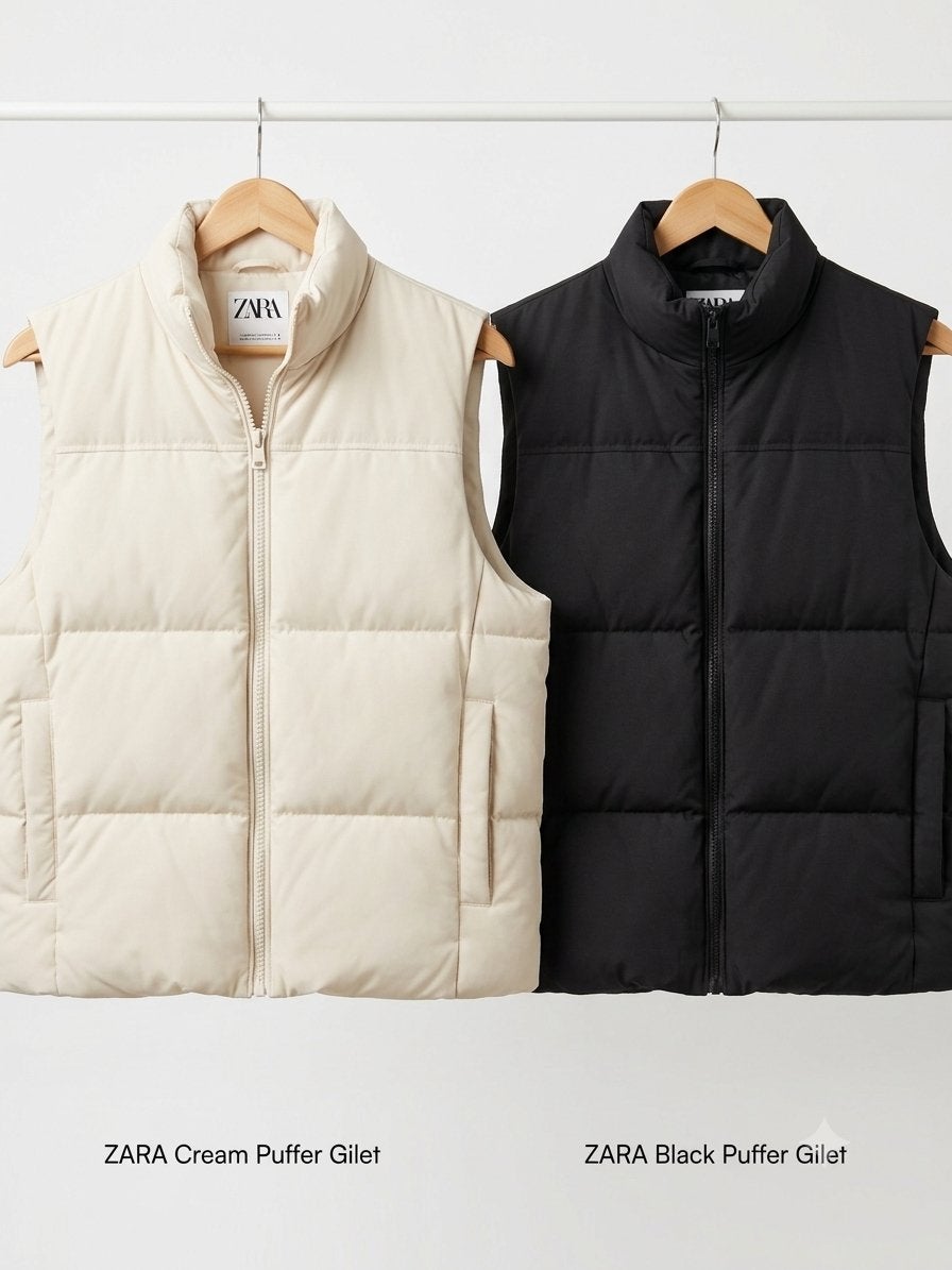 2 Zara bodywarmers heren maat L (zwart en beige), Kleding | Heren, Ophalen of Verzenden, Gedragen, Maat 52/54 (L), Zwart