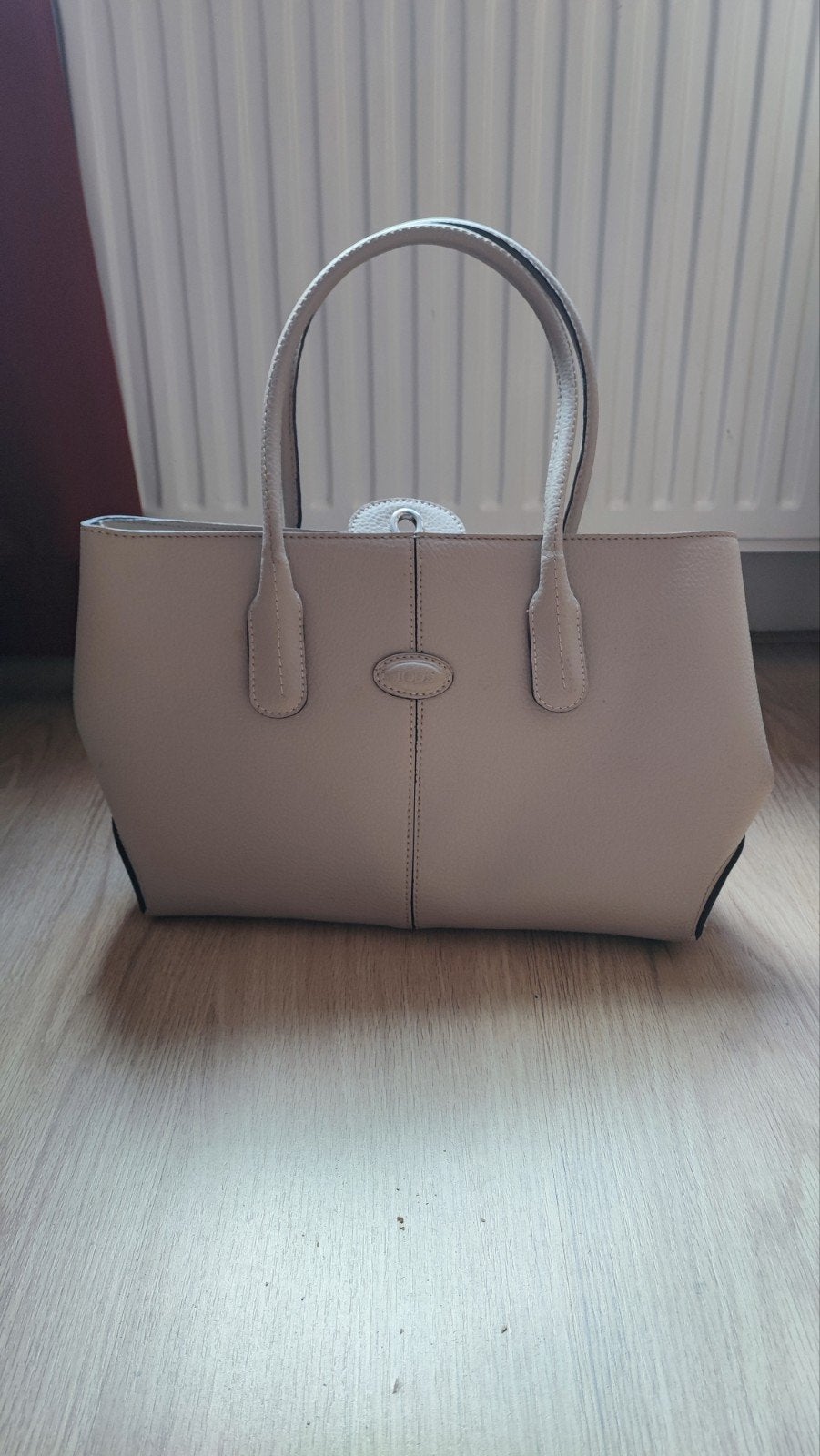 Tod's handtas beige leer, Ophalen of Verzenden, Gebruikt, Beige, Handtas