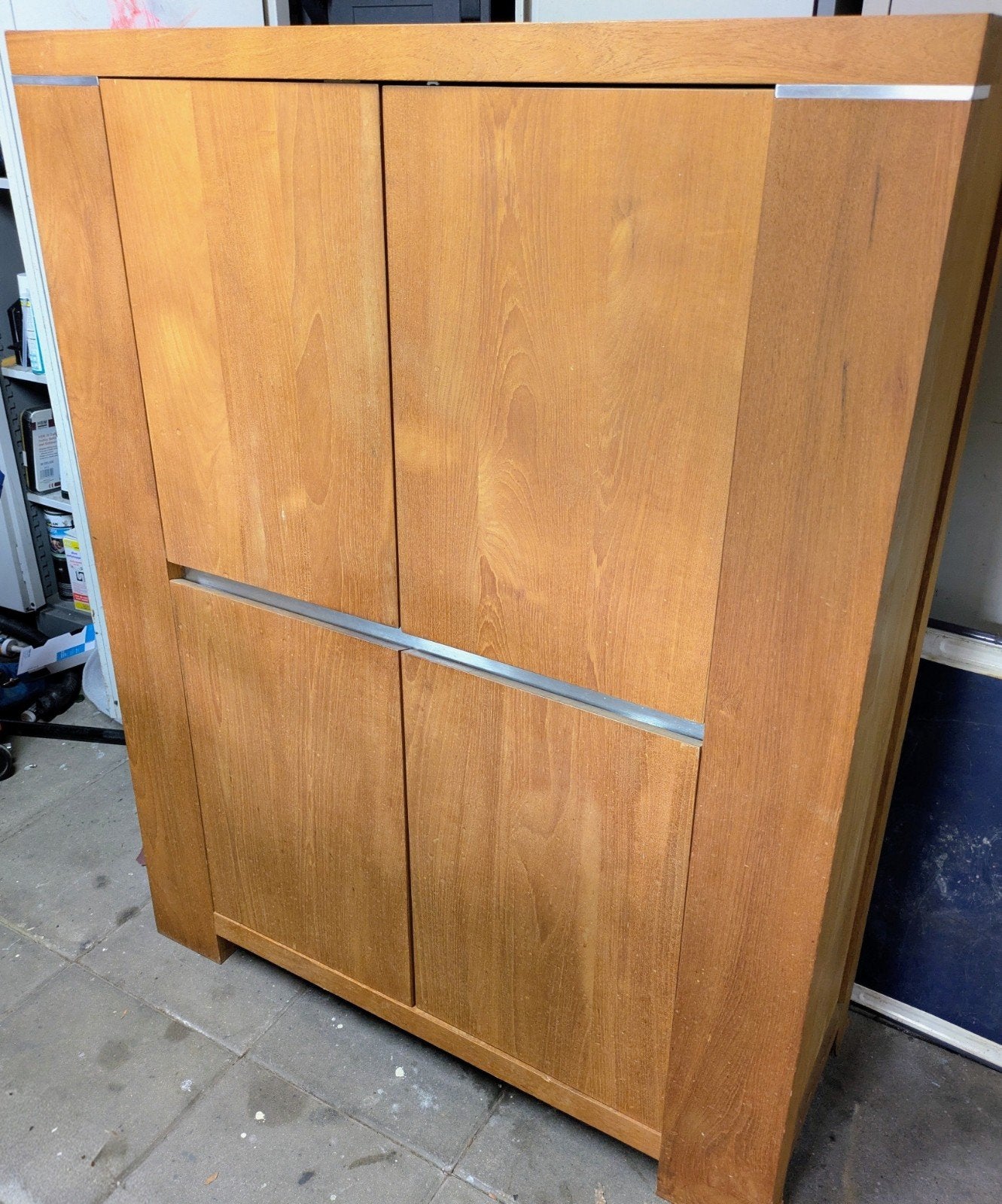 Opbergkast massief hout, Ophalen, Gebruikt, Minder dan 150 cm, 25 tot 50 cm
