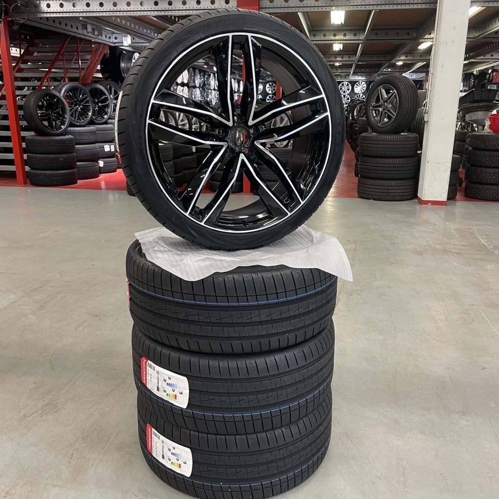 22" Zwarte velgen passend op de Audi Q5 + Vredestein Zomer, Niet ingevuld, 265 mm, Banden en Velgen, Niet ingevuld