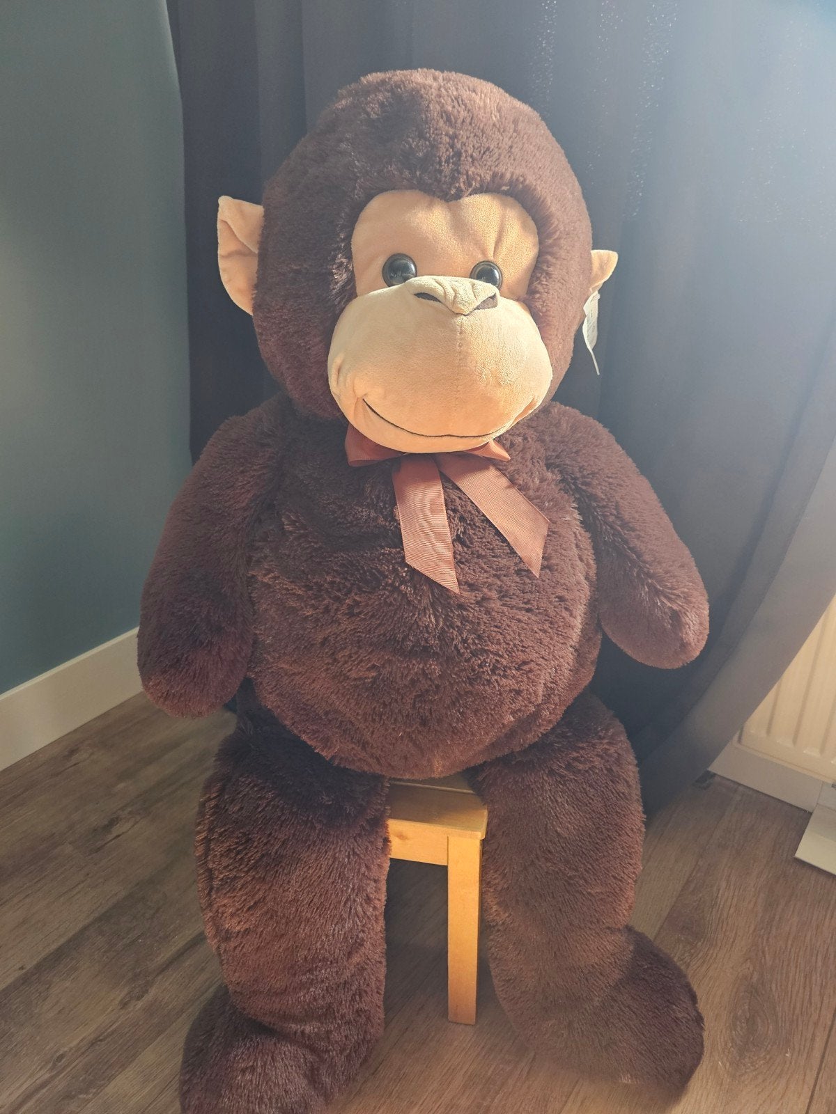 Grote knuffelaap - Zo goed als nieuw, Kinderen en Baby's, Speelgoed | Knuffels en Pluche, Overige merken, Overige karakters, Ophalen of Verzenden