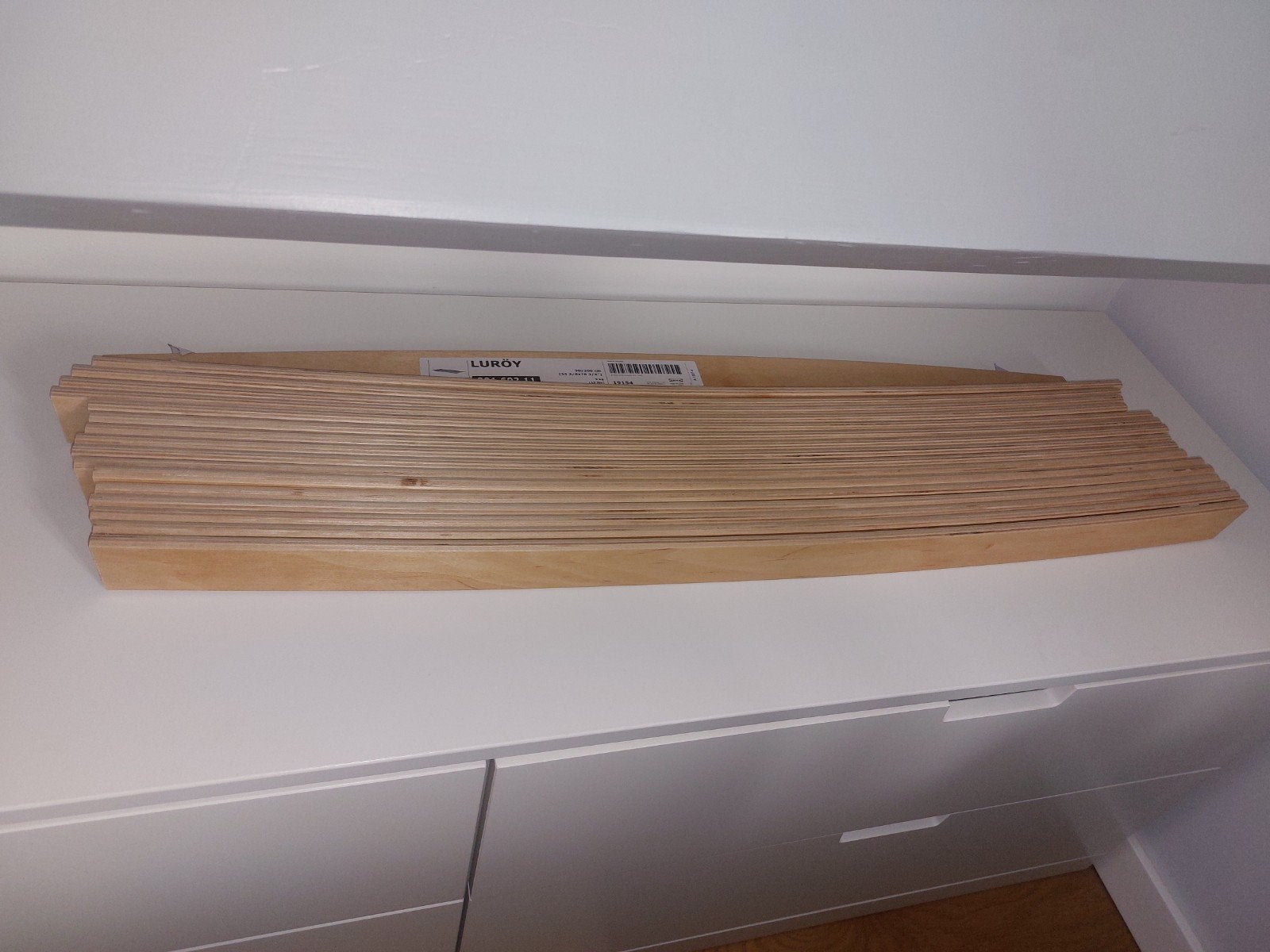 IKEA LURÖY Lattenbodem 90x200 cm, Huis en Inrichting, Ophalen, 90 cm, Eenpersoons, Wit