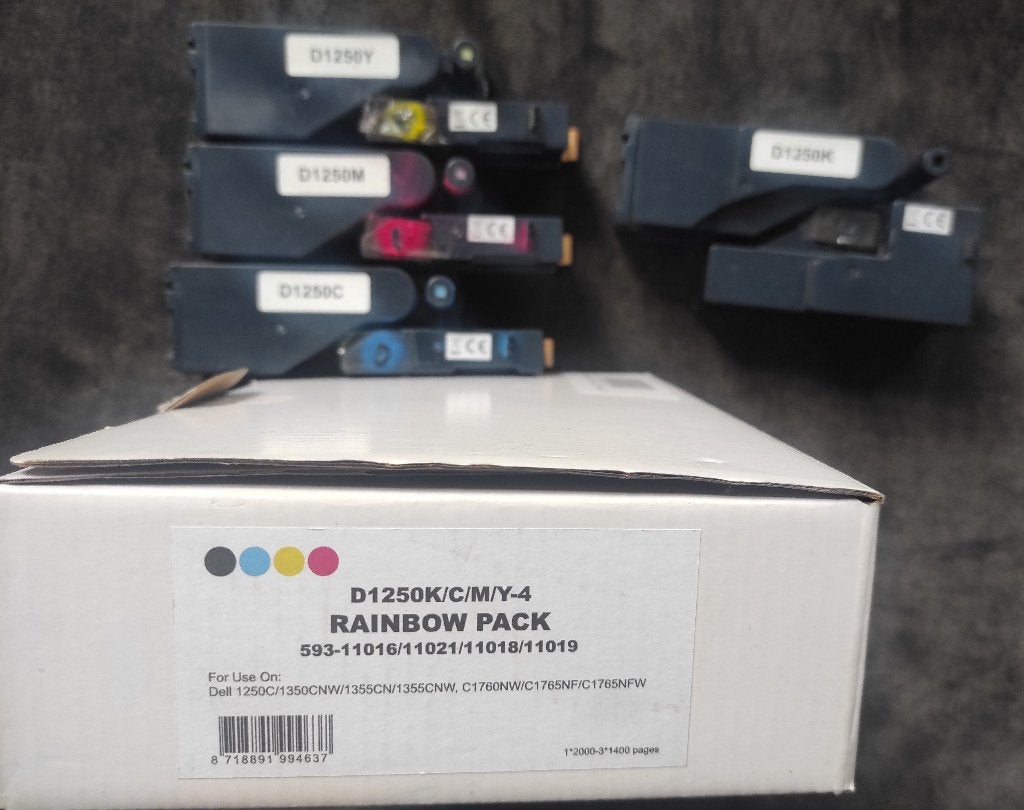 Printer Cartridges DELL D1250 alle kleuren toner, Computers en Software, Ophalen of Verzenden, Gebruikt, Toner, DELL