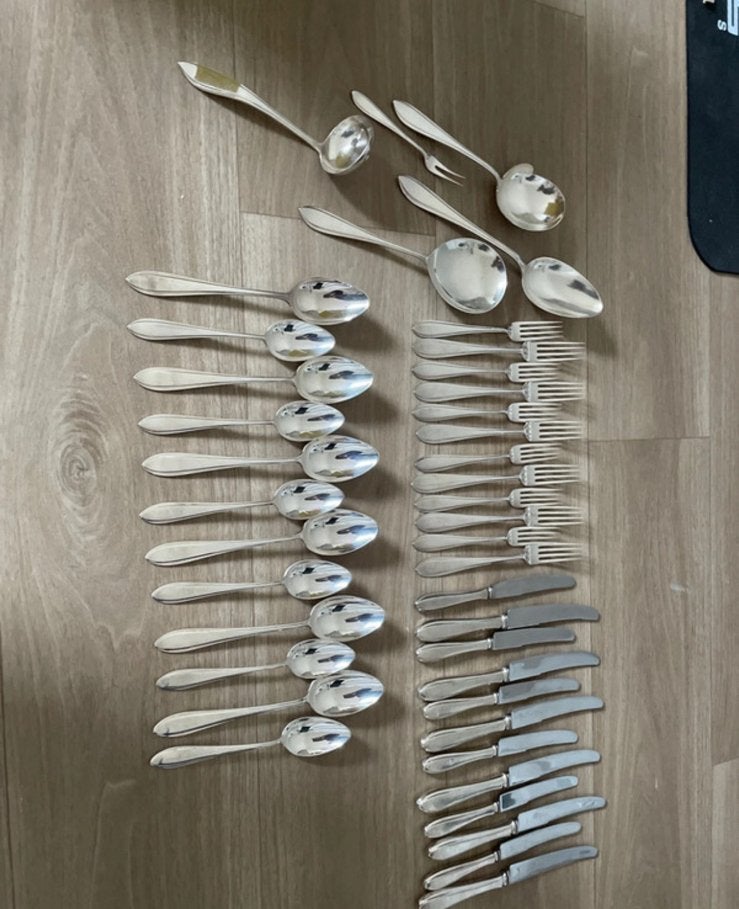 Verzilverd bestek Keltum  Puntfilet / P8, Royal Van Kempen & Begeer, Gebruikt, Bestekset, Overige typen