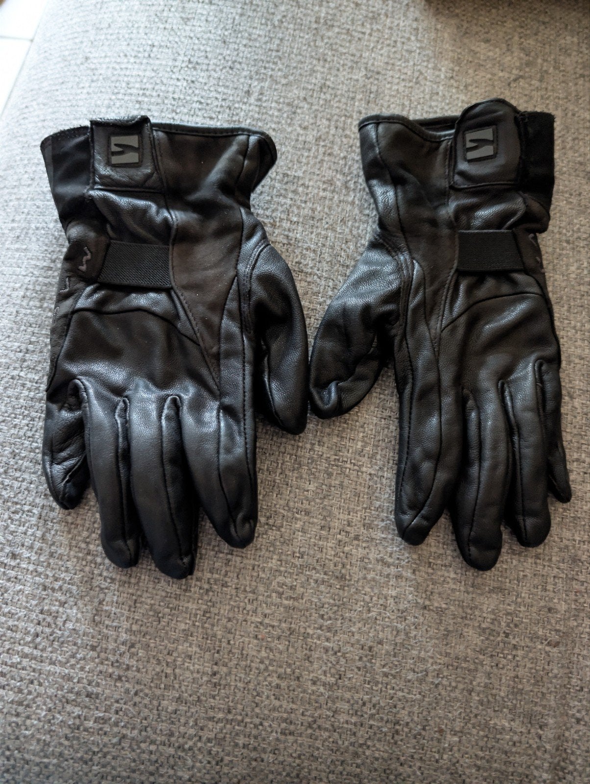 Zwarte leren motorhandschoenen macna - Maat S, Motoren, Ophalen of Verzenden, Tweedehands, Handschoenen