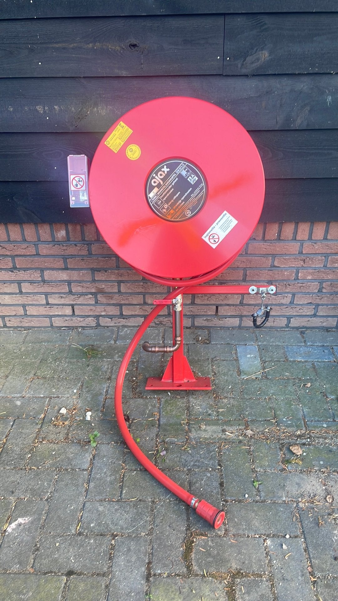 Ajax brandslanghaspel, Ophalen, Gebruikt, Brandblusser