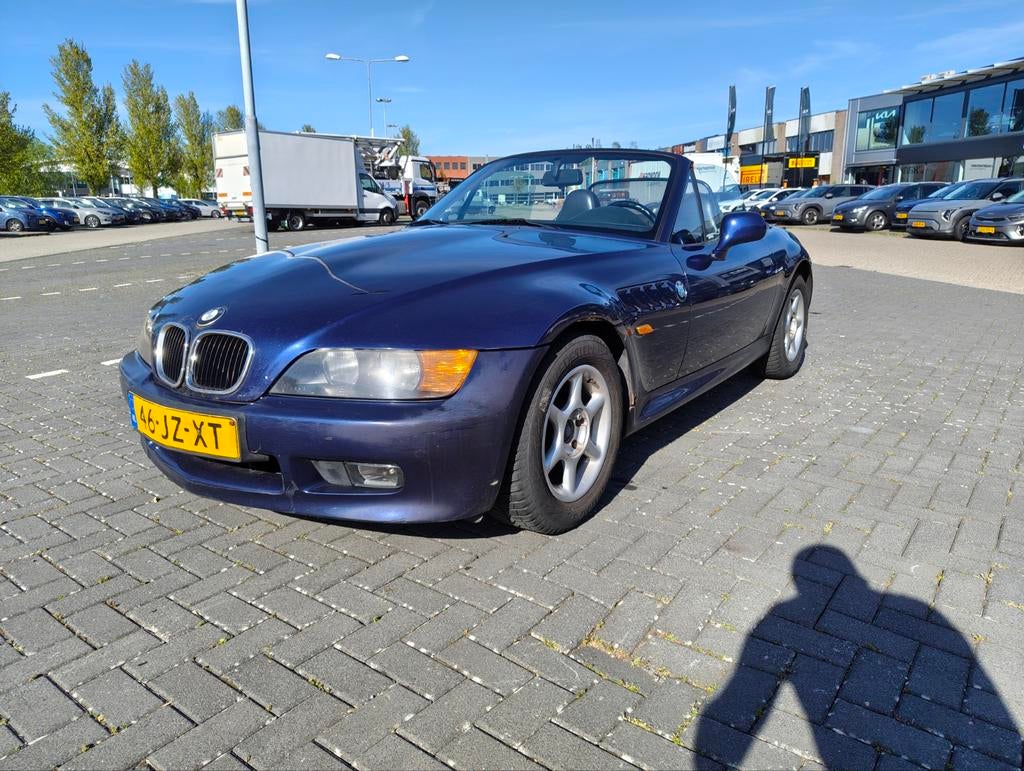 BMW Z3 Roadster 1997 Blauw 1.8, Auto's, BMW, Achterwielaandrijving, Zwart, 4 cilinders, Cabriolet