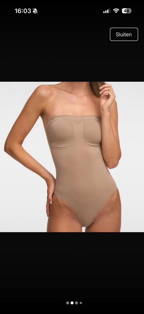 Creamy fabrics body, Ophalen of Verzenden, Zwart, Body of Korset