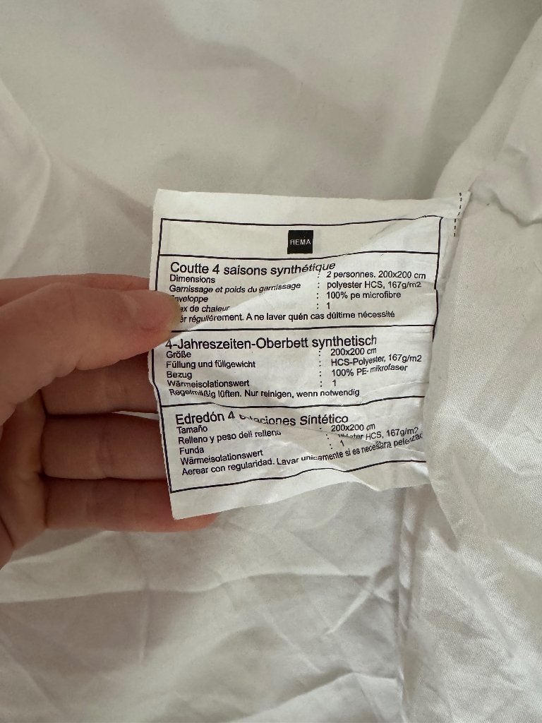 Double duvet, Ophalen, Gebruikt, Wit, Tweepersoons